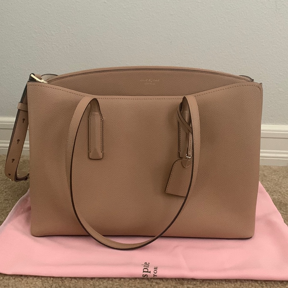 KATE SPADE TOTE LIGHT FAWN LARGE MARGAUX